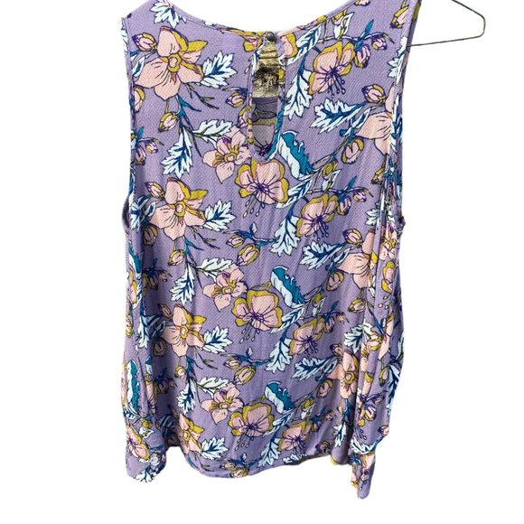 Xhilaration Boho light purple floral flowy tank top size M - Picture 6 of 7
